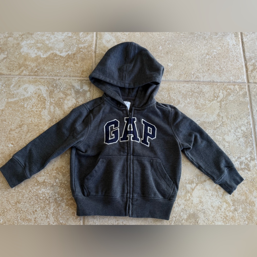 GAP Gray Zip-up Hoodie Sweatshirt toddler